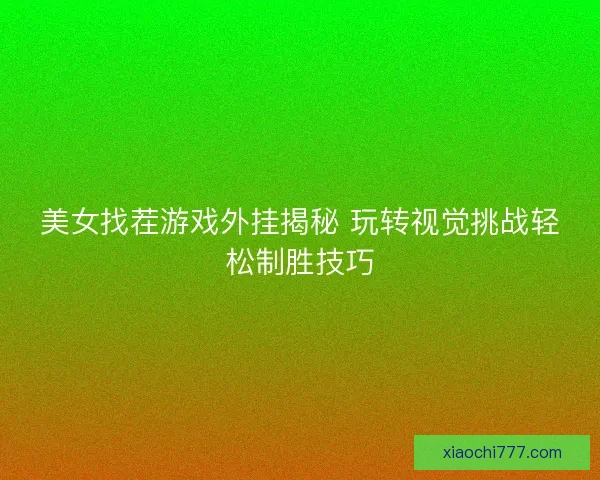 美女找茬游戏外挂揭秘 玩转视觉挑战轻松制胜技巧