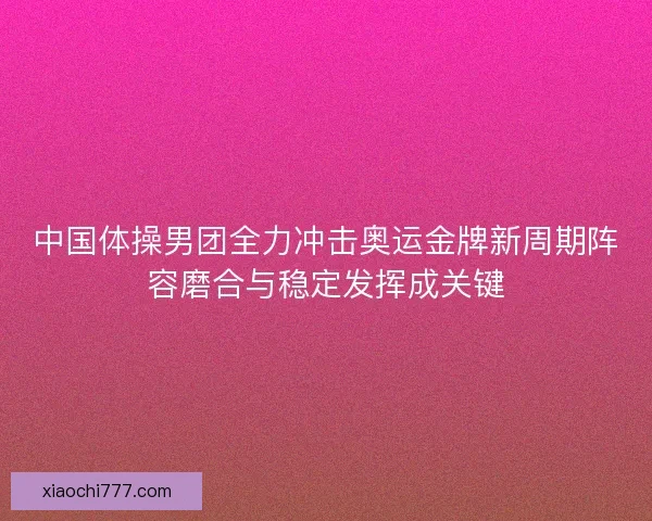 中国体操男团全力冲击奥运金牌新周期阵容磨合与稳定发挥成关键